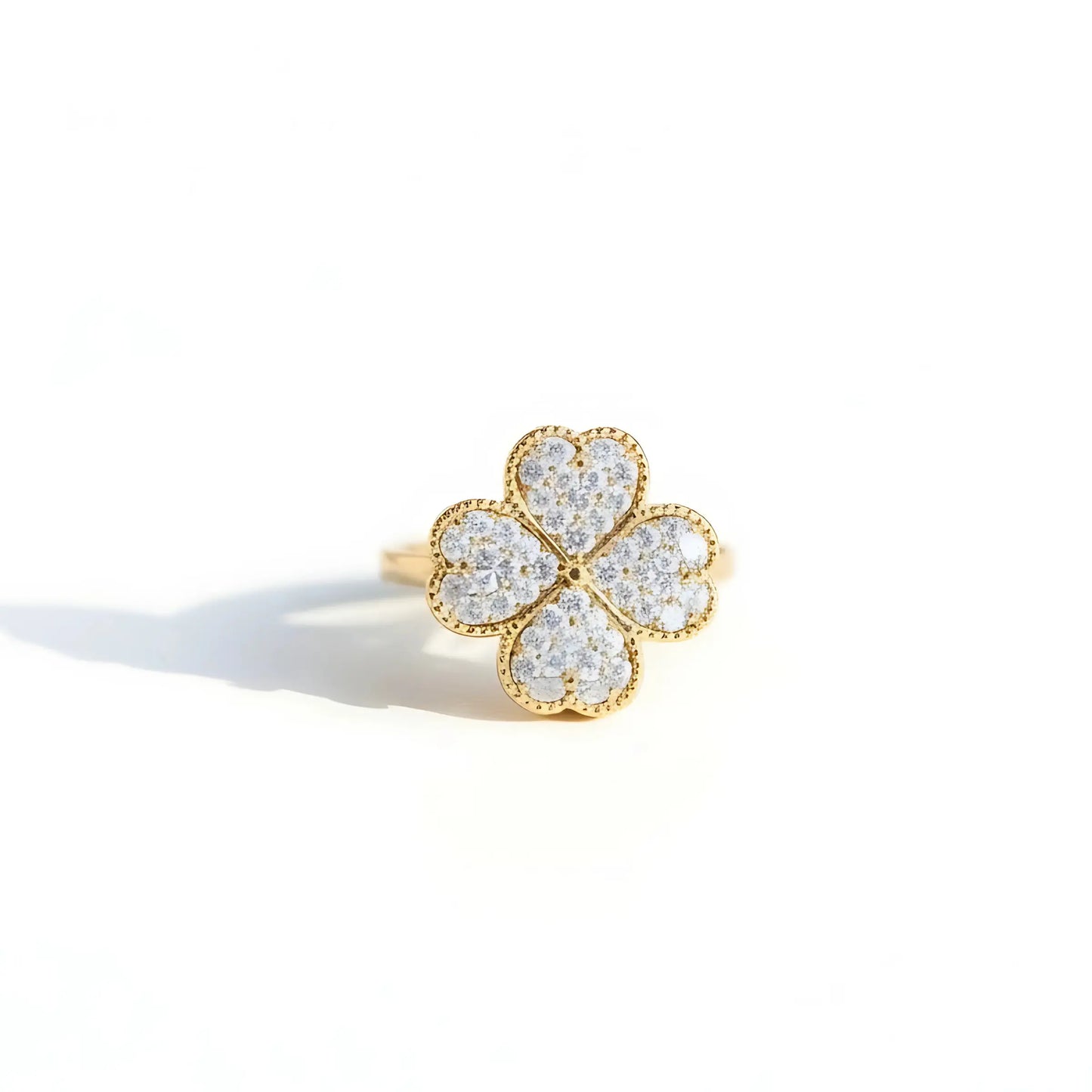 Four-Leaf Clover Spinner Ring