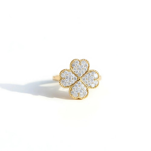 Four-Leaf Clover Spinner Ring