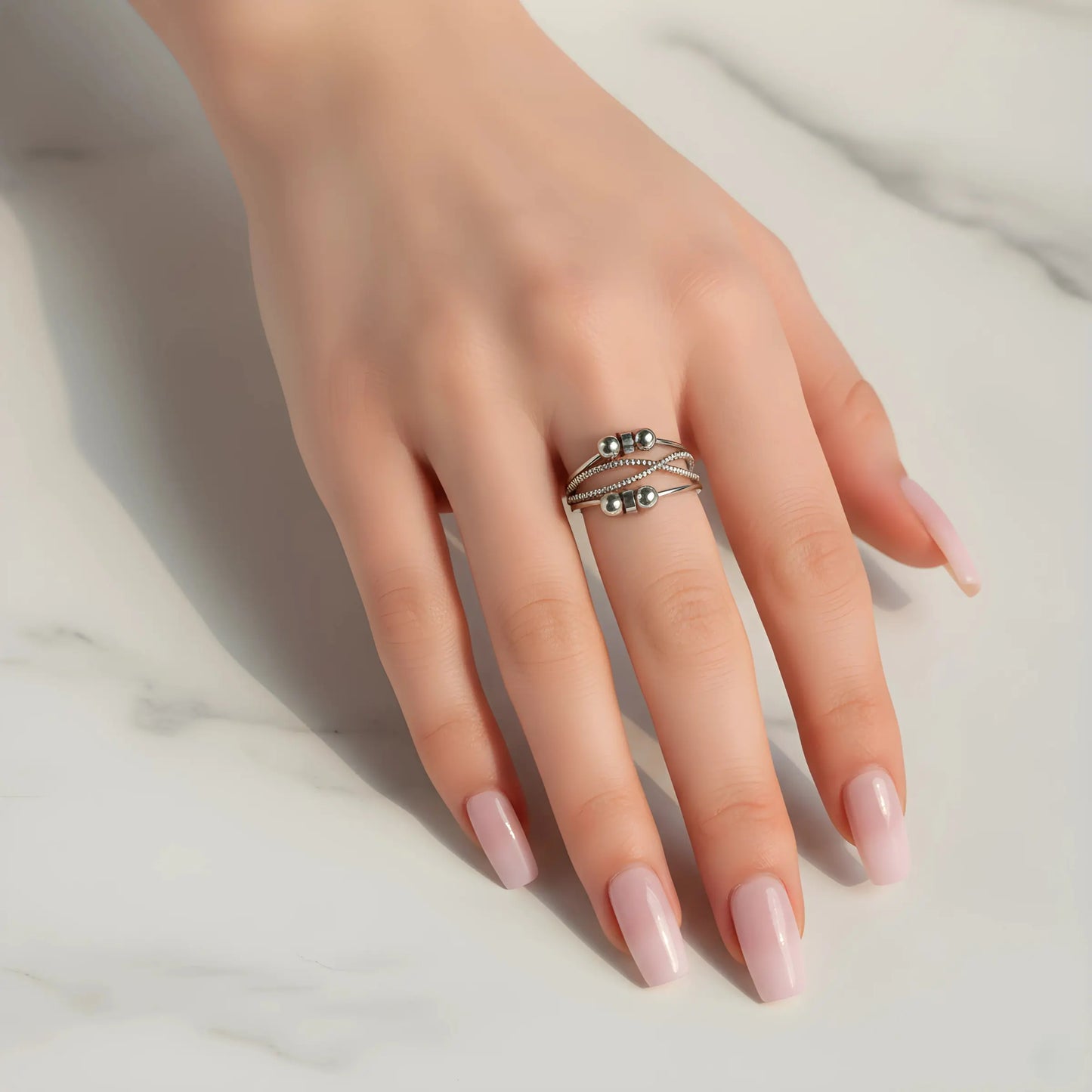 Wave Spinner Ring