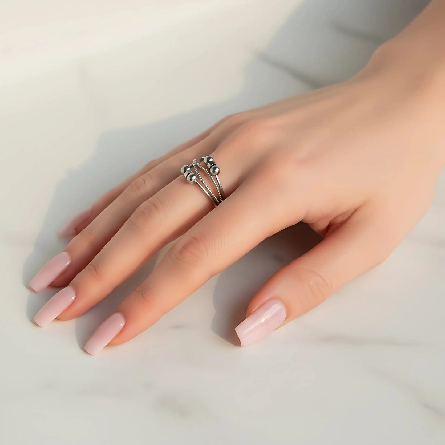 Wave Spinner Ring