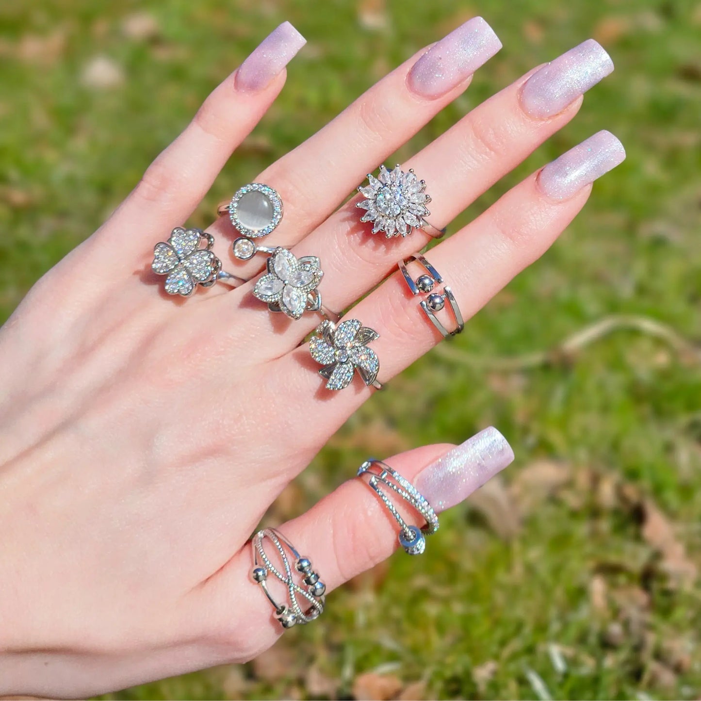 Four-Leaf Clover Spinner Ring