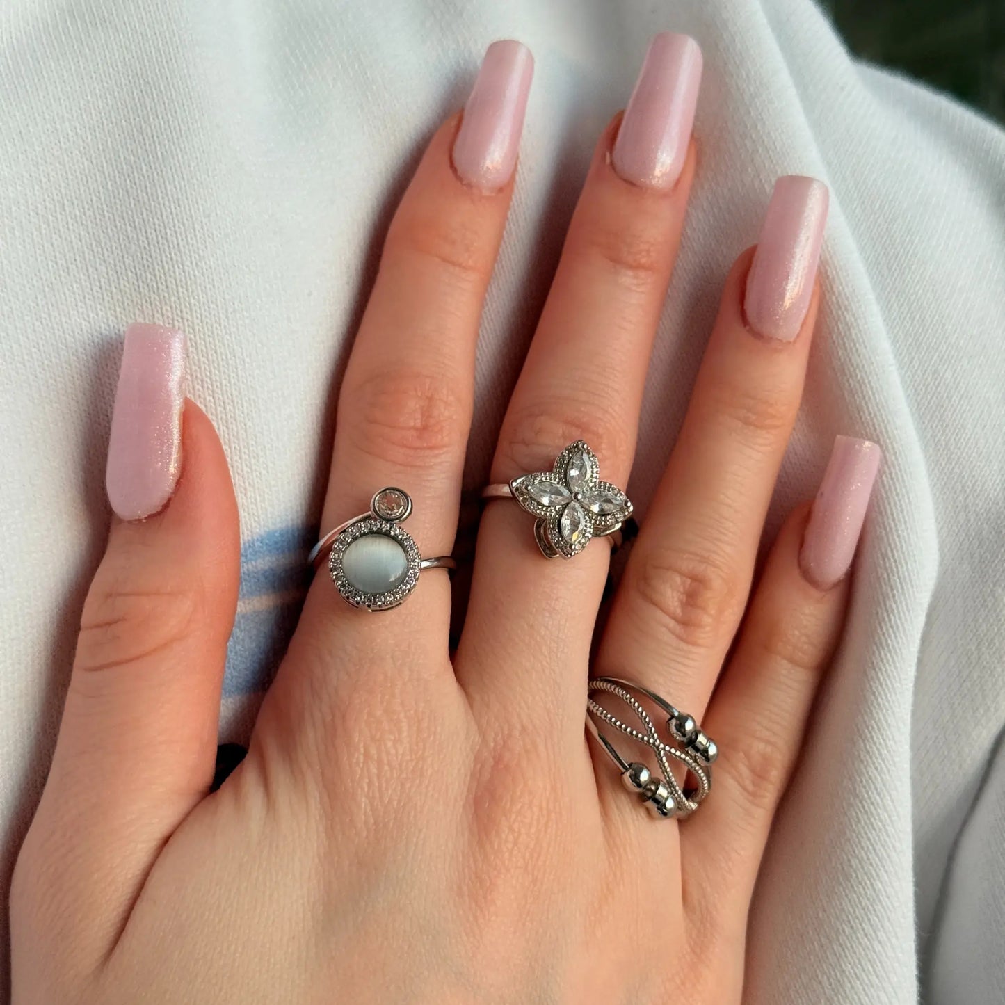 Moon Phase Spinner Ring