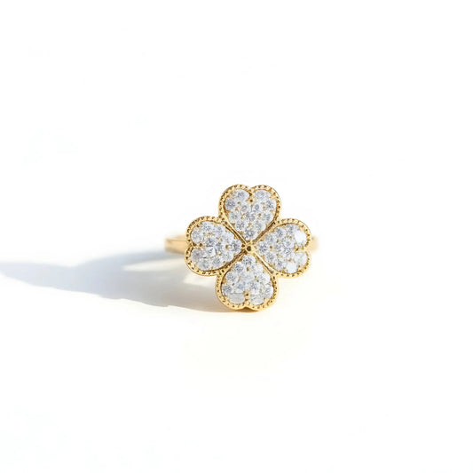 Four-Leaf Clover Spinner Ring